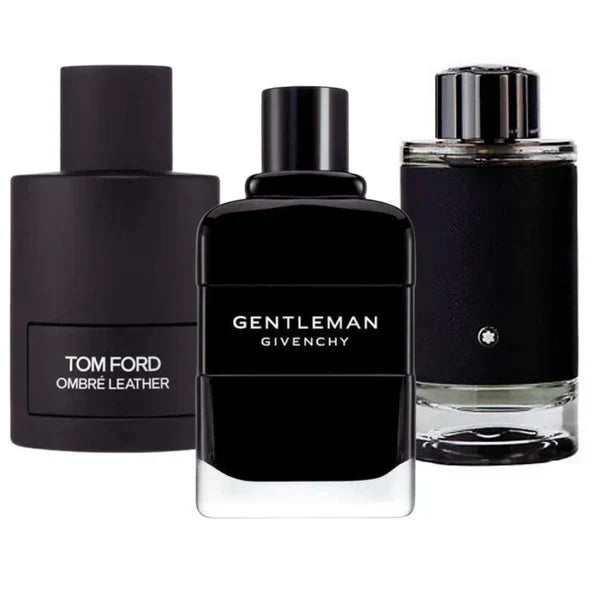 Combo de 3 perfumes Tom Ford Ombre Leather,  Givenchy Gentleman, Montblanc Explorer 100ml